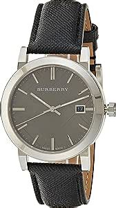 Burberry Grey Dial Black Polyvinl Mens Watch BU9030